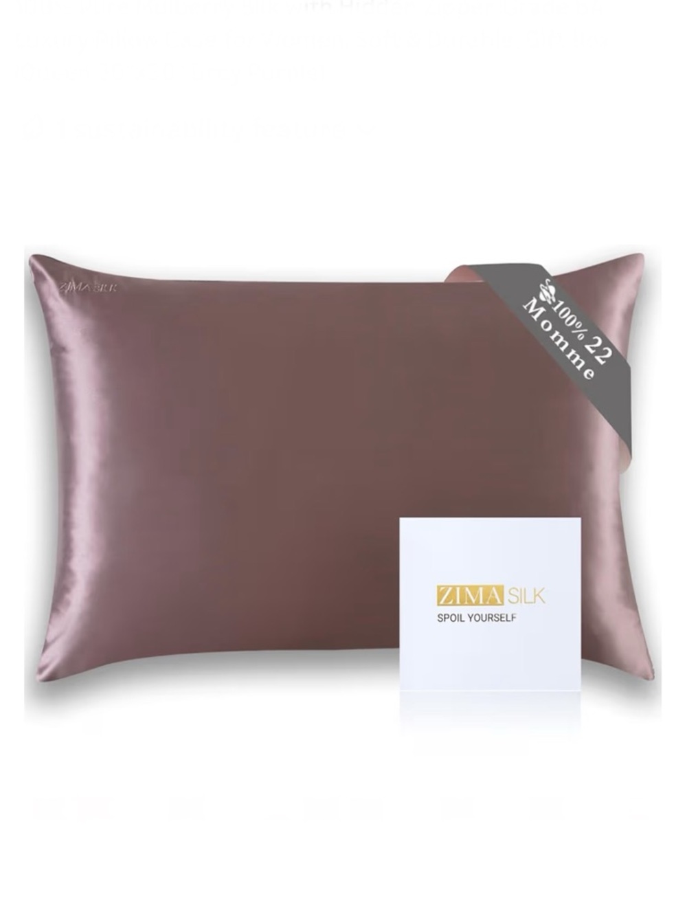 ZIMASILK 22 Momme 100% Pure Mulberry Silk Pillowcase